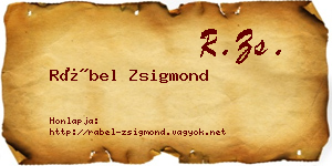 Rábel Zsigmond névjegykártya
